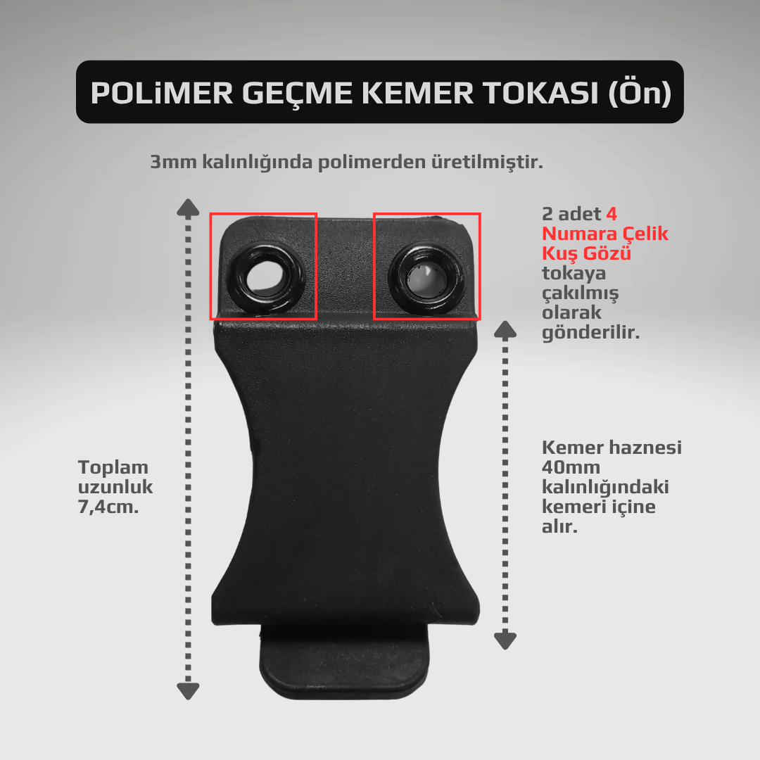 Plastik Geçme Kemer Tokası (100'lü paket)