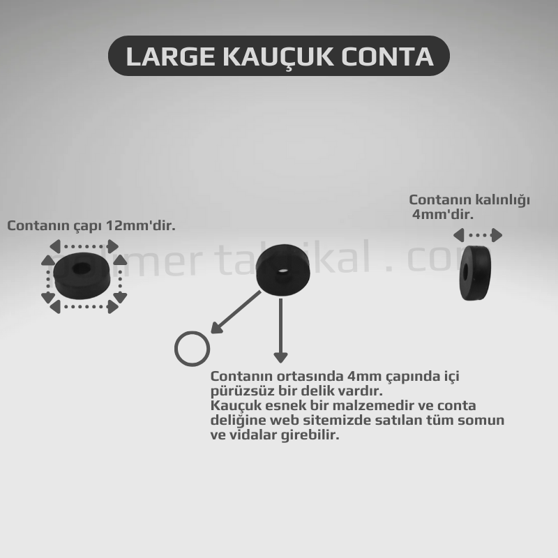 Large Kauçuk Conta (20'li Paket)