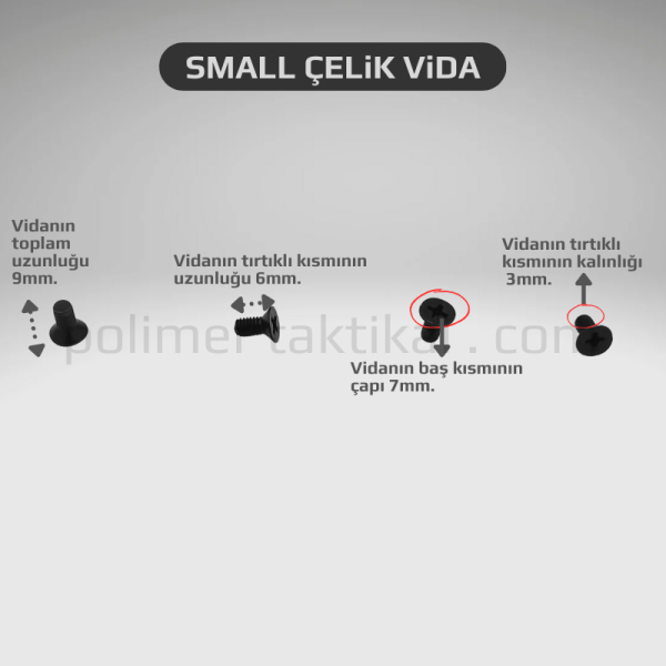 Small Çelik Vida (20'li Paket)