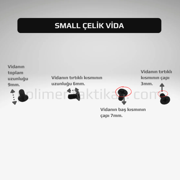 Small Çelik Vida (20'li Paket)
