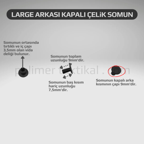 Large Arkası Kapalı Çelik Somun (20'li paket)