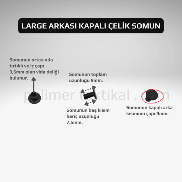 Large Arkası Kapalı Çelik Somun (20'li paket)