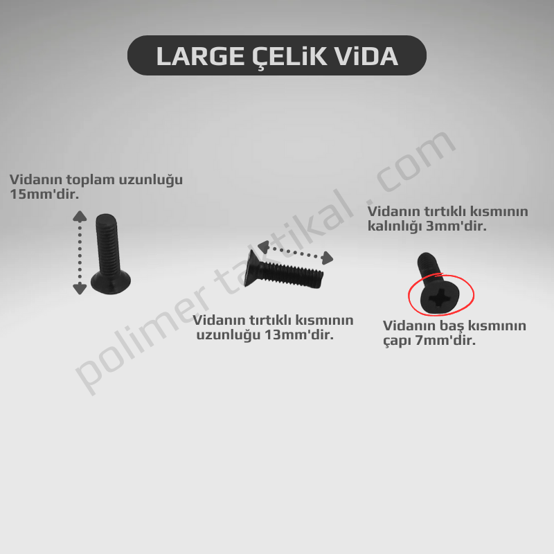 Large Çelik Vida (20'li Paket)