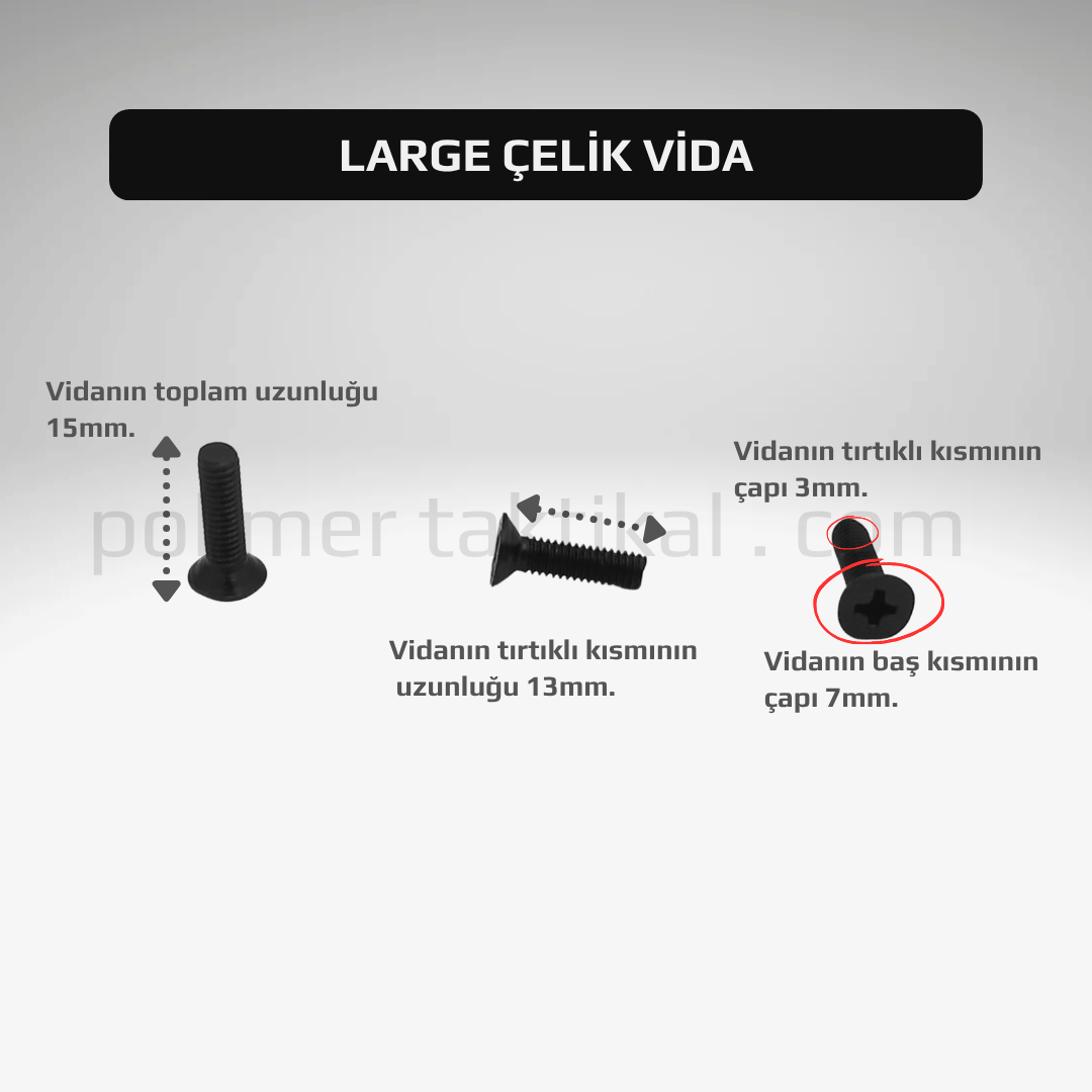 Large Çelik Vida (20'li Paket)
