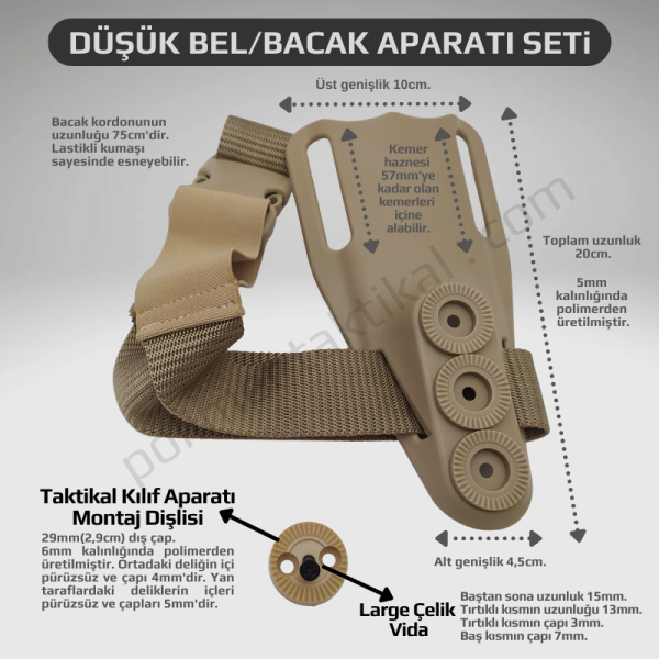 Taktikal Kılıf Düşük Bel/Bacak Aparatı Seti